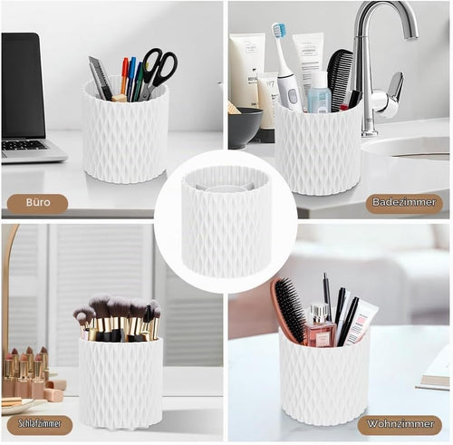 HOTUT 360° Drehbar Make Up Pinselhalter,Aesthetic Schminktisch Organizers