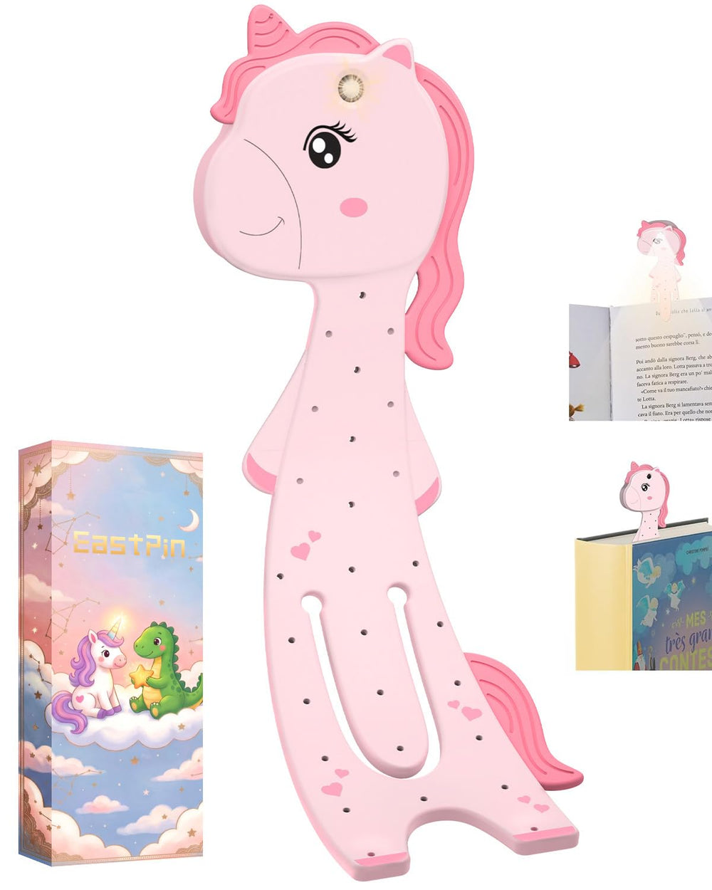 Einhorn Geschenke für Mädchen Leselampe Kinder Lesezeichen 2 in 1