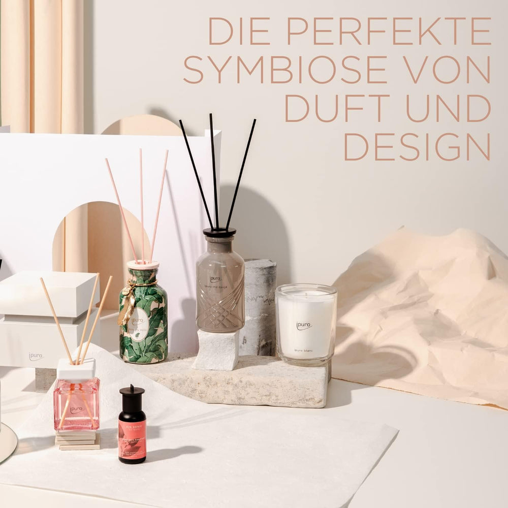 ipuro - dekorative ipuro time to party Duftkerze - puristische Duftkerzen im Glas - intensive Duftkerzen mit karamellig-fruchtigen Noten - stilvolle Kerze für ein einzigartiges Dufterlebnis 125 g