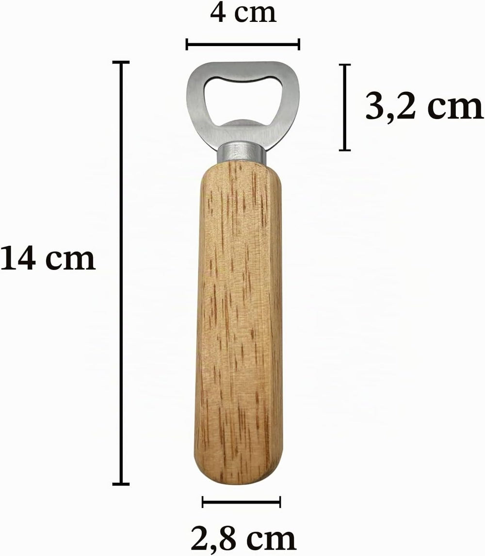 Flaschenöffner, Flaschenöffner mit Holzgriff, Wein-Bier-Limonade-Glasflaschenverschlussöffner