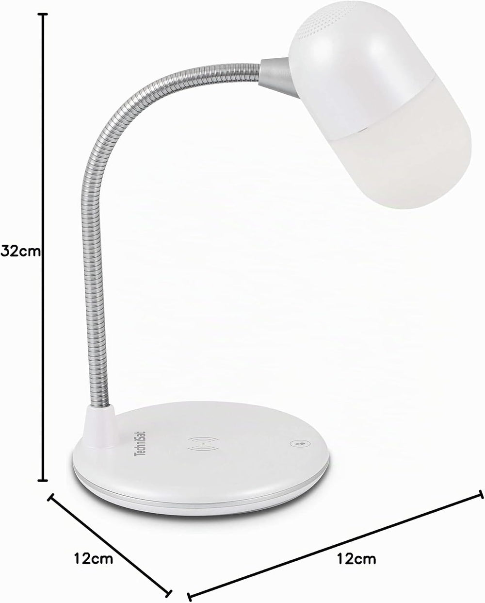 TechniSat VIOLA Tischlampe – LED-Tischleuchte mit Bluetooth-Audiostreaming