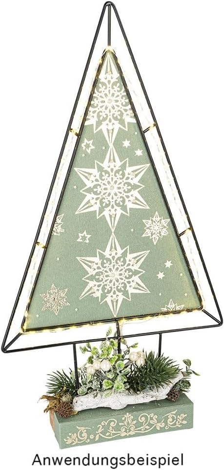 Ideen mit Herz LED-Draht-Lichterkette | 1,5 cm Lichtabstand | extra kleiner Lampenabstand | warmweiß | batteriebetrieben | inkl. Timer-Funktion (60 LEDs | 120 cm Kabellänge)