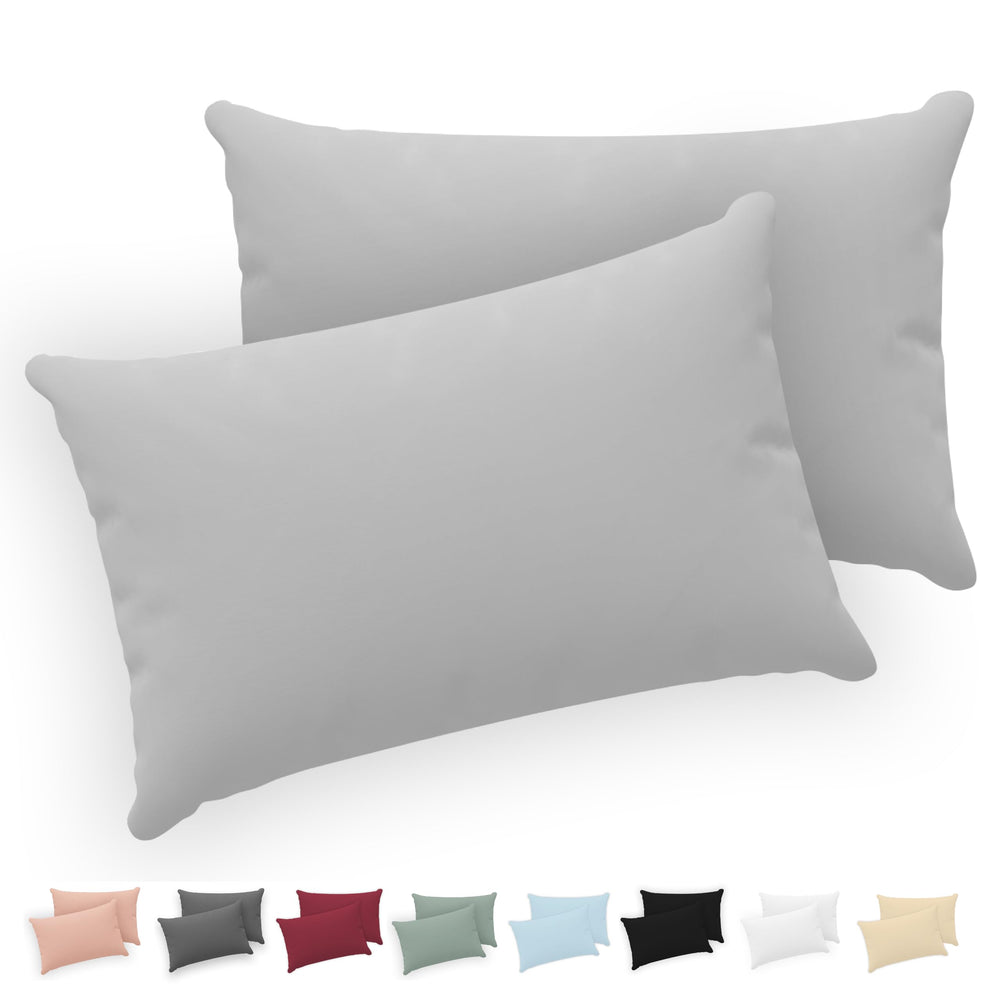 Twinzen - Kissenbezug 40x40cm - 2er Set - 100% Baumwolle - Anthrazit