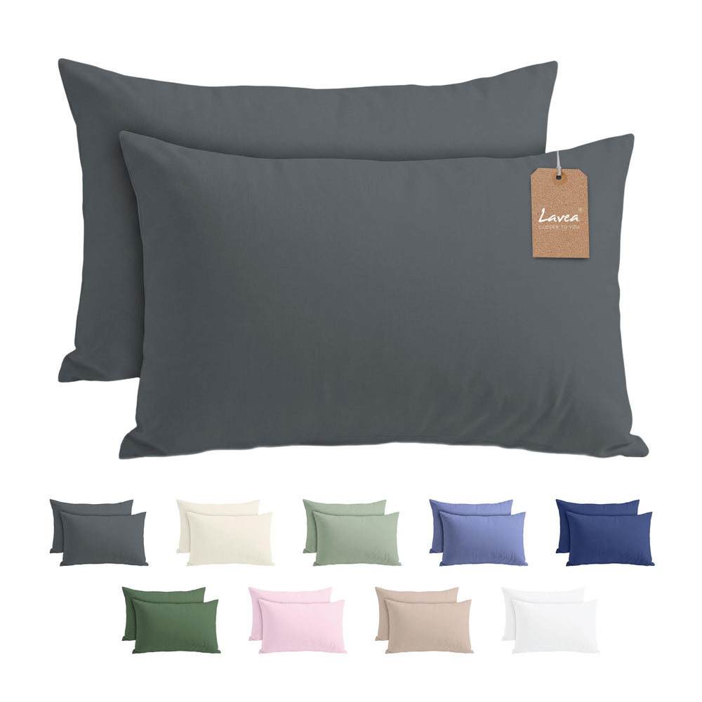 Lavea® 2er Set Kissenbezug - 40x40 - Eukalyptus