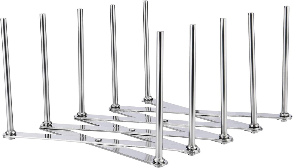 GRÄWE Deckelhalter, Tellerhalter, Spareribs-Halter, aus Edelstahl, Halter für Deckel & Teller, verstellbarer Topfdeckelhalter mit 4 anpassbaren Nischen