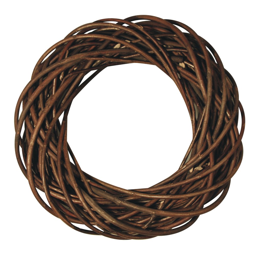 Rayher Hobby Rayher 65007000 Weidenkranz ungeschält, ca. 25 cm ø, Höhe ca. 6 cm, Adventskranz, Türkranz, Naturkranz, Weidenring, Kranz aus Weide, Natürlich