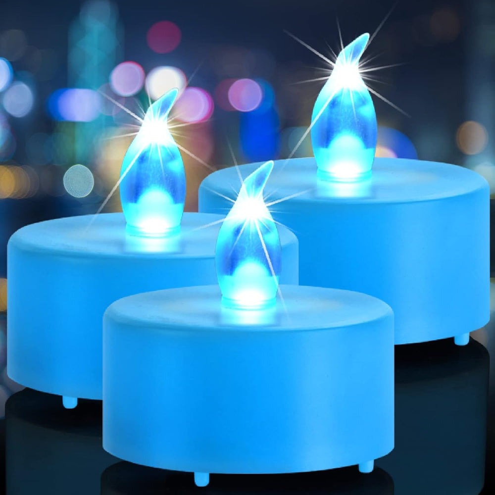 Nancia batteriebetriebene flammenlose Teelichter, realistisch hell flackernde elektrische Kerzenlampe im 24er-Pack, langlebige 100 Stunden warme gelbe Glühbirne, geeignet für Festival, Party, Heimdeko