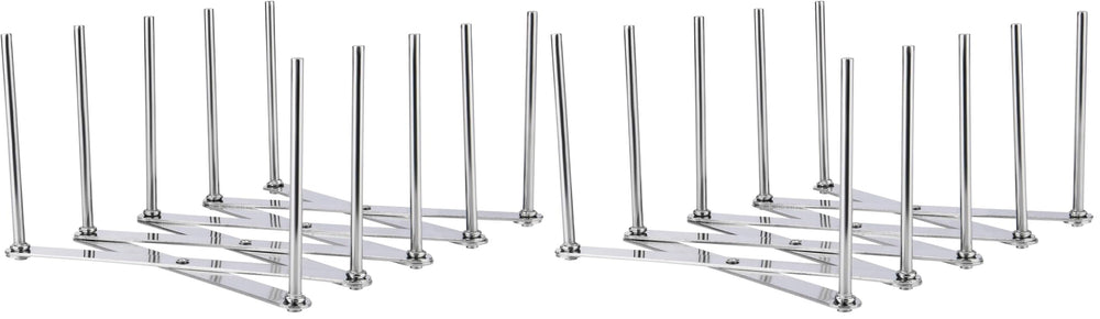 GRÄWE Deckelhalter, Tellerhalter, Spareribs-Halter, aus Edelstahl, Halter für Deckel & Teller, verstellbarer Topfdeckelhalter mit 4 anpassbaren Nischen