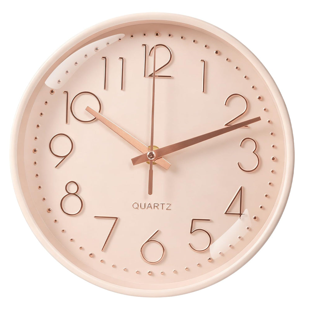 Aolso Wanduhr, geräuschlos und tickt Nicht, Batteriebetriebene runde Wanduhr, Digitale Wwanduhr, modernes Quarz-Design, für Wohnzimmer, Büro, Küche oder Kinderzimmer (Grau, 20CM)