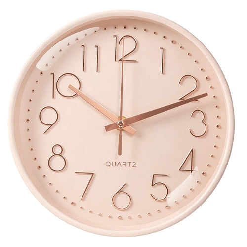 Aolso Wanduhr, geräuschlos und tickt Nicht, Batteriebetriebene runde Wanduhr, Digitale Wwanduhr, modernes Quarz-Design, für Wohnzimmer, Büro, Küche oder Kinderzimmer (Grau, 20CM)
