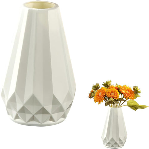 Kleine bruchfeste Vase, skandinavisch, weiß