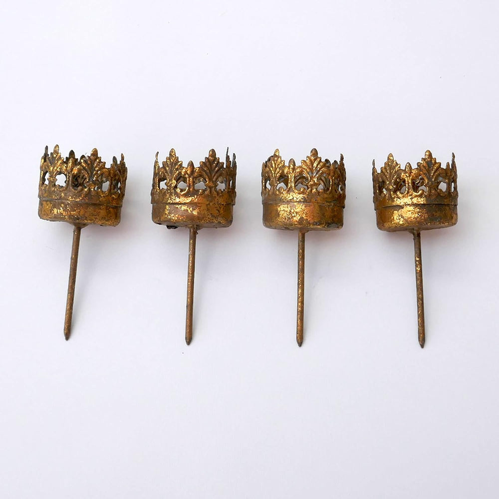 Gartenzaubereien Teelichthalter Gold zum Stecken 3,5X9,5cm