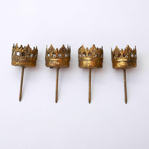 Gartenzaubereien Teelichthalter Gold zum Stecken 3,5X9,5cm