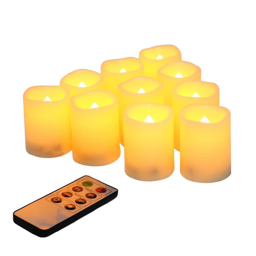 Flammenlose flackernde LED-Votiv-Teelichter mit Timer, batteriebetrieben, 6 Stunden an und 18 Stunden aus pro Zyklus, LED-Teelichter für Halloween-Kürbis, Weihnachten und Außendekoration