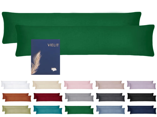 Vielit Kissenbezug 40 x 80 2pc Kopfkissenbezug Anthrazit Öko-Zertifikat