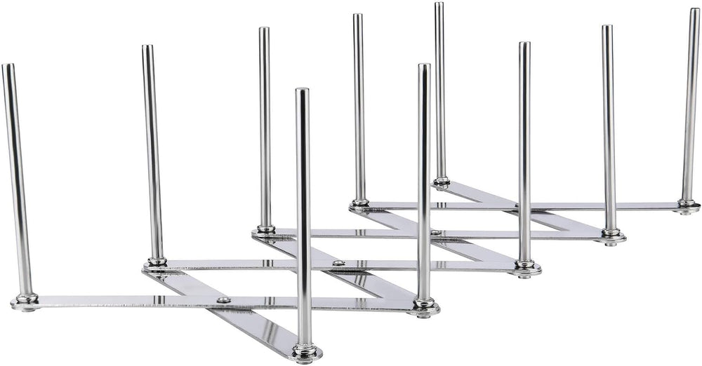 GRÄWE Deckelhalter, Tellerhalter, Spareribs-Halter, aus Edelstahl, Halter für Deckel & Teller, verstellbarer Topfdeckelhalter mit 4 anpassbaren Nischen