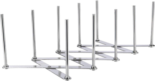 GRÄWE Deckelhalter, Tellerhalter, Spareribs-Halter, aus Edelstahl, Halter für Deckel & Teller, verstellbarer Topfdeckelhalter mit 4 anpassbaren Nischen
