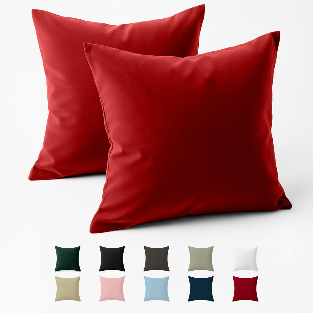 Kissenbezug 40x40 Baumwolle Renforcé (2er-Set) - Rosa - Dicht gewebt mit 57 Fäden/cm² - 40x40cm Kissenbezug - Oeko Tex Zertifiziert - Dreamzie