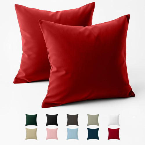 Kissenbezug 40x40 Baumwolle Renforcé (2er-Set) - Rosa - Dicht gewebt mit 57 Fäden/cm² - 40x40cm Kissenbezug - Oeko Tex Zertifiziert - Dreamzie