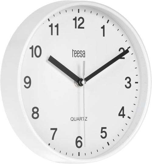 Teesa Wanduhr Analog Wand Universal 20 cm TSA0038 Weiß