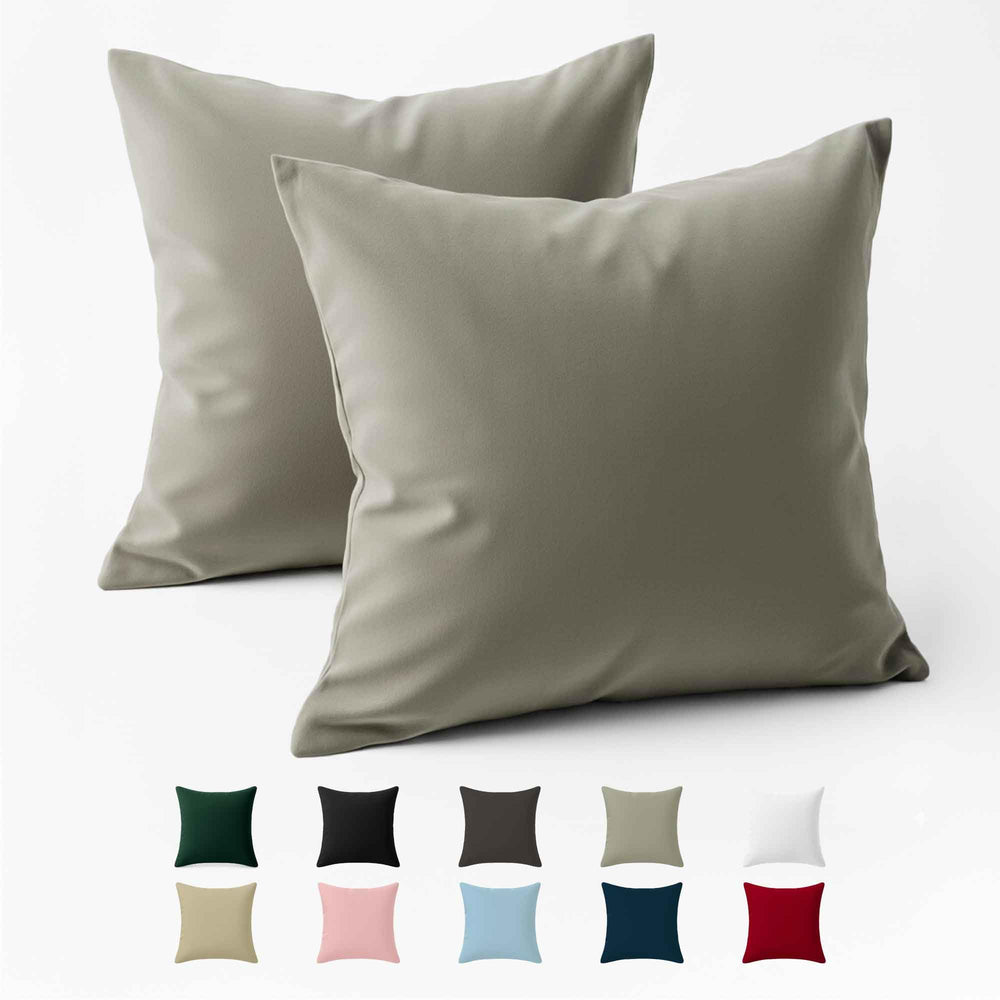 Kissenbezug 40x40 Baumwolle Renforcé (2er-Set) - Rosa - Dicht gewebt mit 57 Fäden/cm² - 40x40cm Kissenbezug - Oeko Tex Zertifiziert - Dreamzie