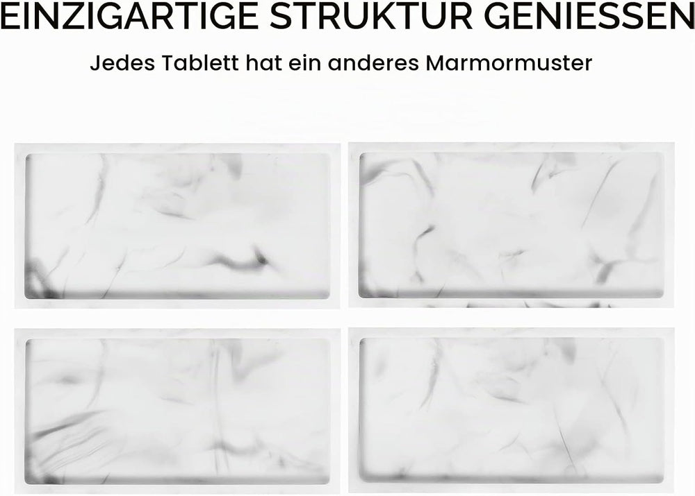 Luxspire Badezimmerablage für die Arbeitsplatte, Mini, Marmorweiß