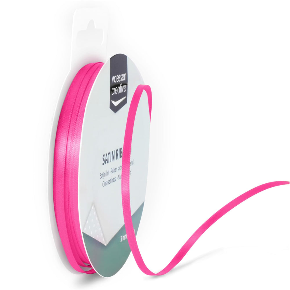 Vaessen Creative Satinband 3mmx10m Dunkel Grün, Schleifenband, Dekoband, Bänder zum Basteln, Stoffbänder für Hochzeit, Taufe Und Geburtstagsgeschenke