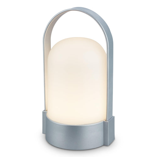 BRILONER - LED Tischlampe kabellos IP44 mit Touch, dimmbar in Stufen, USB-C, Akku tauschbar, Nachttischlampe, Leselampe, LED Lampe, Campinglampe, Tischleuchte, Akku Lampe, Outdoor, 9x8x15,5 cm, blau