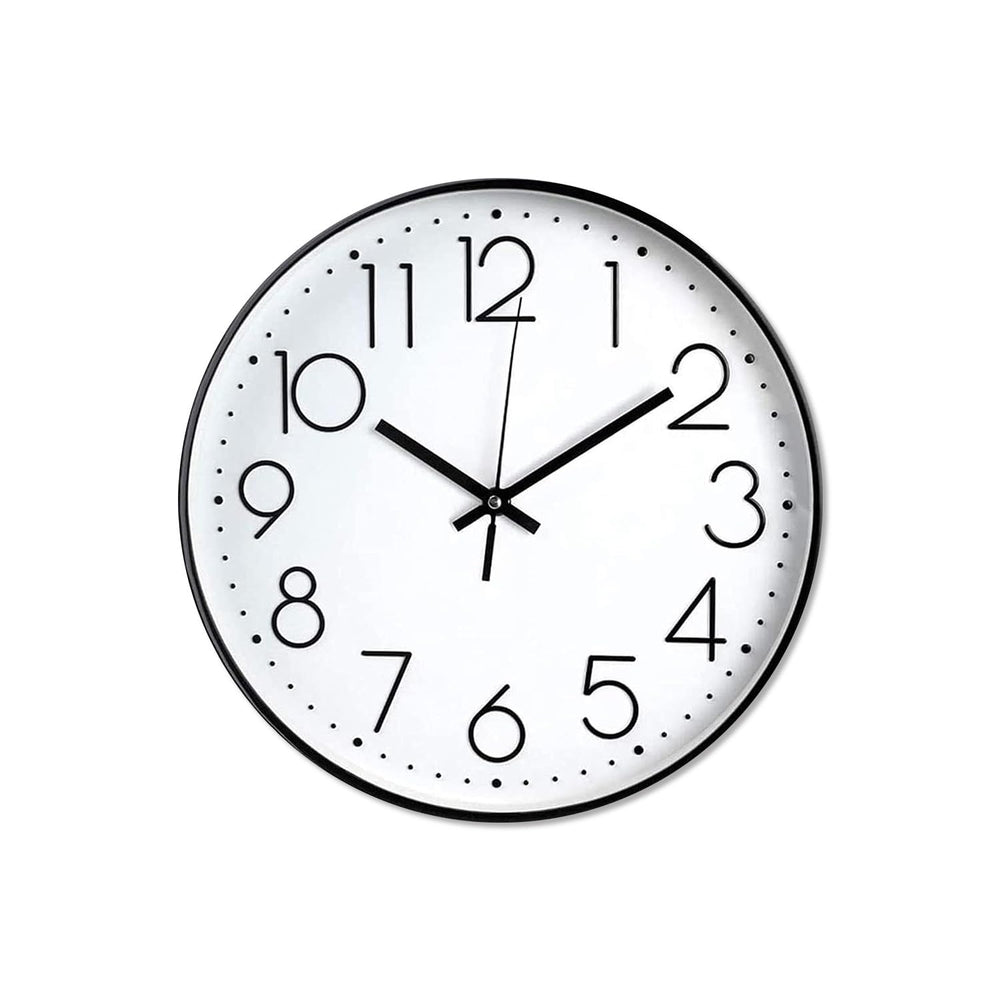 Wanduhr 9 Zoll batteriebetrieben leise Nicht tickende Wanduhr Modernes Quarz Design Dekorativ Innen Küche Büro