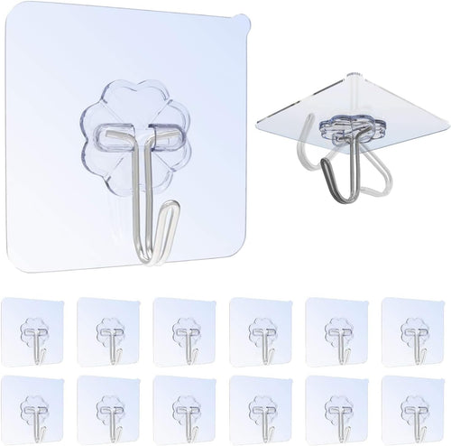 Handtuchhaken transparent, bis 8 kg, 12 Stück