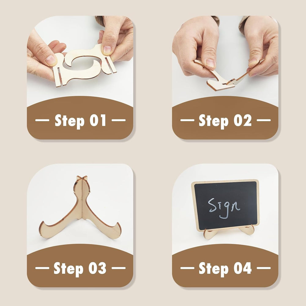 Mini Kreidetafel mit Ständer, 12 Stück