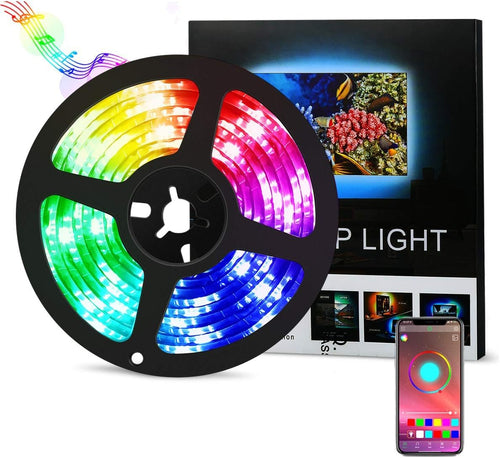 AMIR LED Streifen 1m, RGB LED Strip mit Fernbedienung, 18 Farbwechsel & 21 Modi LED Band Dimmbar, Selbstklebend Led Lichterkette Lichtband Leiste für Party, Gaming, Dekor, TV Hintergrundbeleuchtung