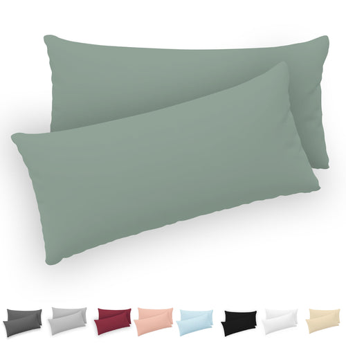 Twinzen - Kissenbezug 40x40cm - 2er Set - 100% Baumwolle - Anthrazit