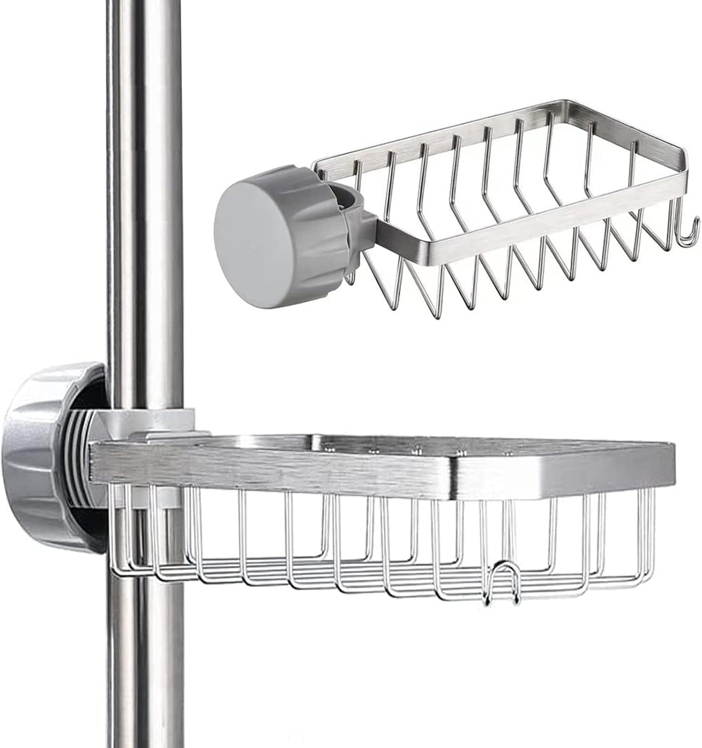 Bnimtm Duschstangen Aufbewahrungsregal - Duschablage für Duschstange Edelstahl - 1 Stück Duschablage Ohne Bohren für Duschstange, Shampoo,Seifenhalter - für 20-32mm Stange