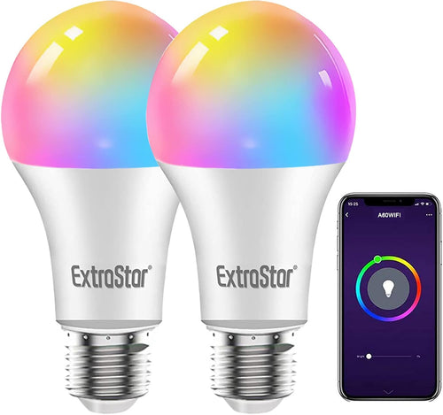 Smarte WLAN Birne E27, 16 Mio. Farben, 2er Pack
