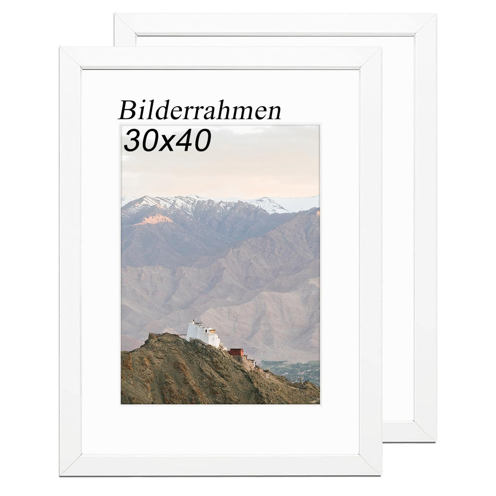 RUN HELIX Bilderrahmen A4 Schwarz – Bilderrahmen din a4 (21x29.7cm) mit bruchsicherem Acrylglas und Passepartout - Leichtgewicht für Poster, Bilder, Kinderzeichnungen, Diplome - Wand- & Tischmontage