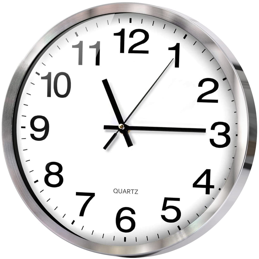 Wanduhr 9 Zoll batteriebetrieben leise Nicht tickende Wanduhr Modernes Quarz Design Dekorativ Innen Küche Büro