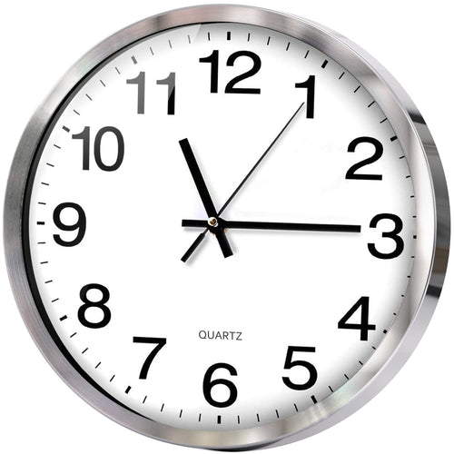Wanduhr 9 Zoll batteriebetrieben leise Nicht tickende Wanduhr Modernes Quarz Design Dekorativ Innen Küche Büro