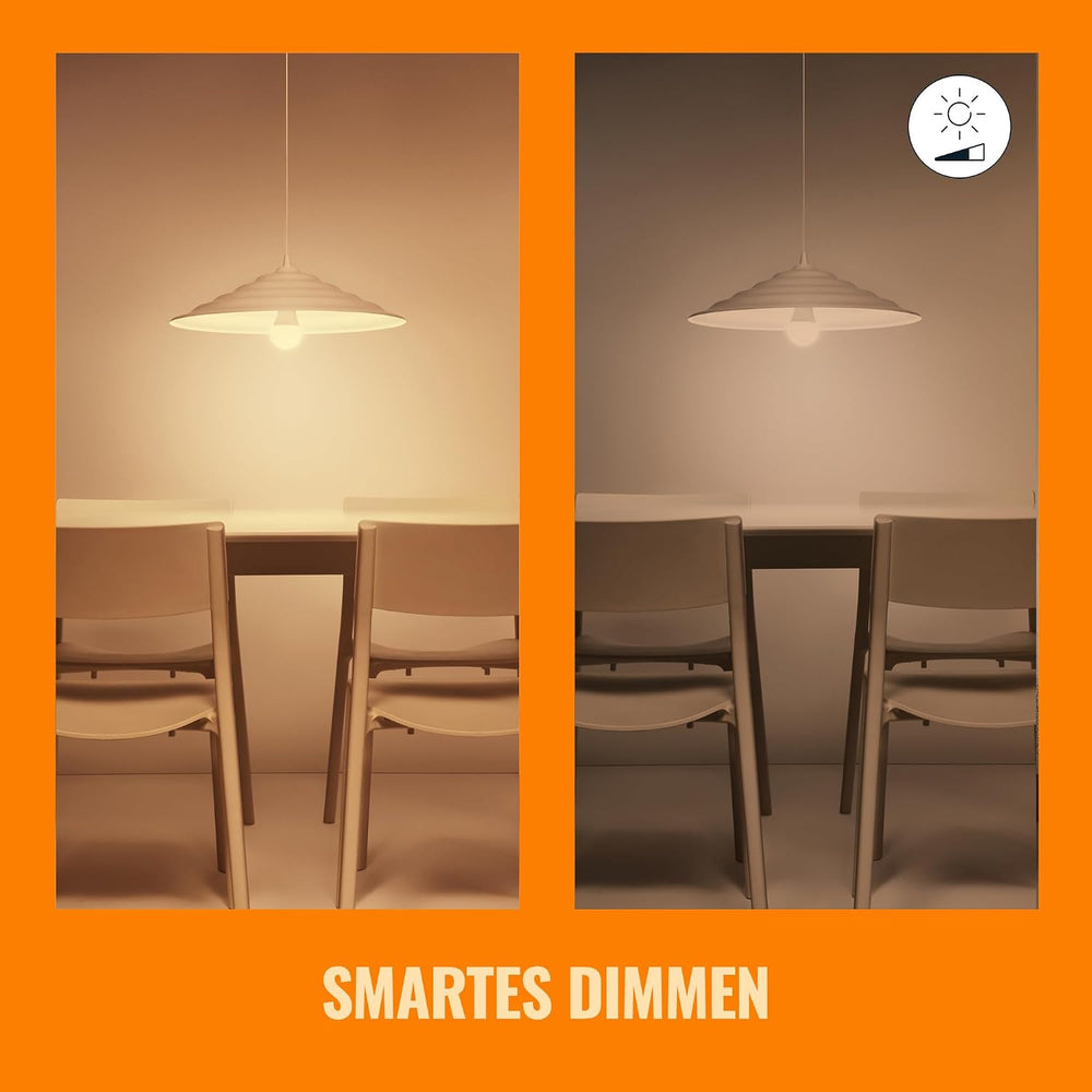 WiZ Tunable White LED Lampe, Standardform 1er-Pack E27, 60W, transparentes Vintage Design, dimmbar, warm- bis kaltweiß, smarte Steuerung per App/Stimme über WLAN