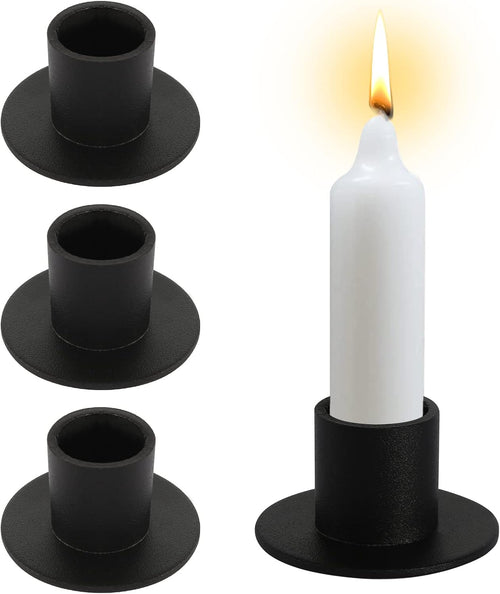 Kerzenständer Retro Schwarz matt 4 Stück