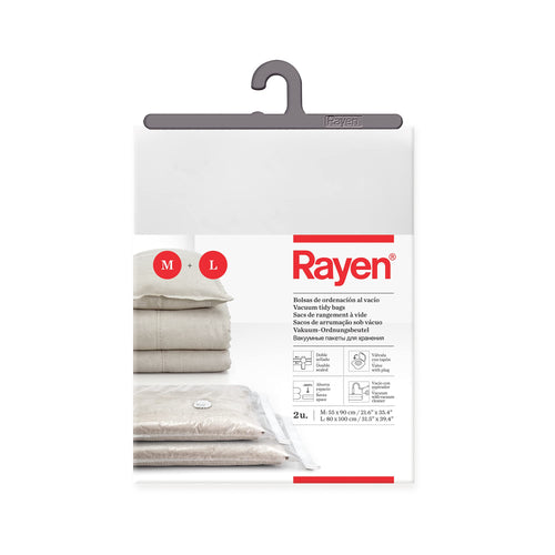 Rayen - Vakuumbeutel für Kleidung, Vakuumbeutel, XXL, 90 x 130, transparent