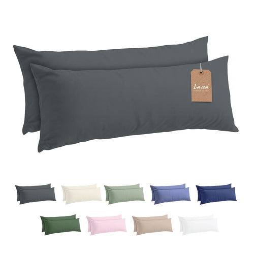 Lavea® 2er Set Kissenbezug - 40x40 - Eukalyptus