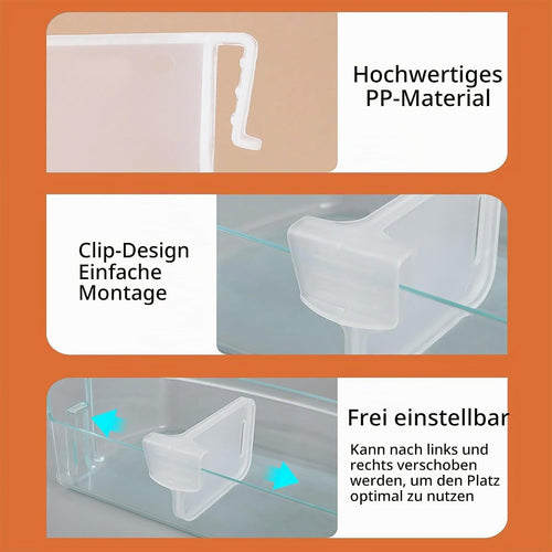 8 Stück Kühlschrank-Trennwände - Nützliche Organizer Für Gefrierschrank Und Schubladen - Transparente Regal-Organizer