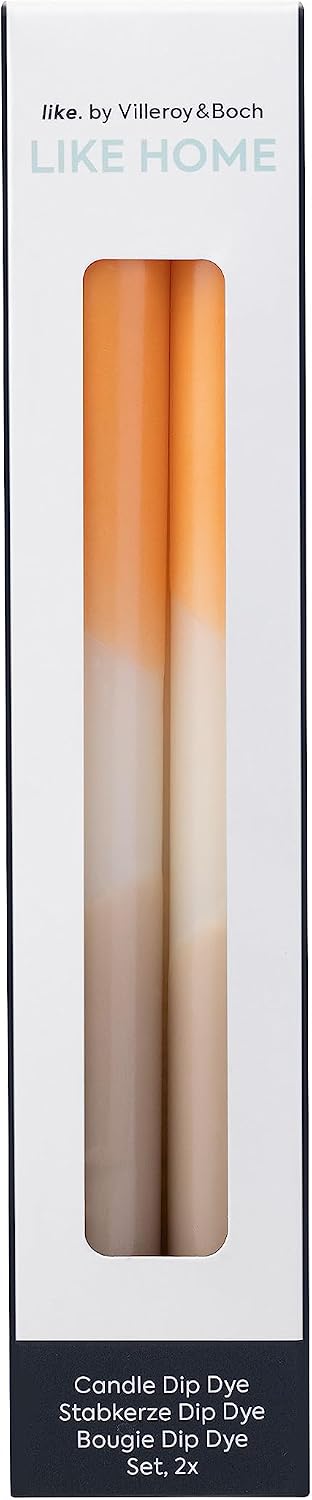 like. by Villeroy & Boch Like Home Stabkerze Apricot & Clay, 2x23 cm, 2 Stück, bunt