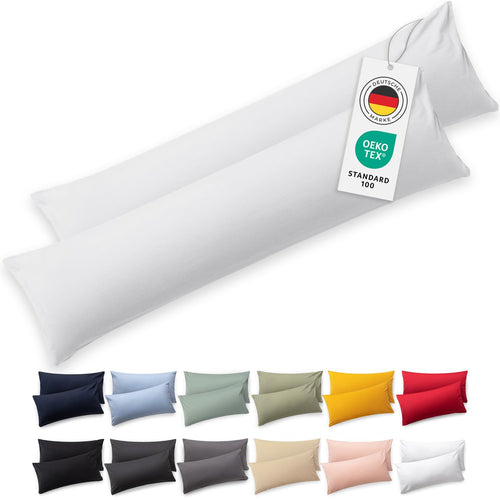 Blumtal Kissenbezug 40x40 cm (2er Set Kissenbezüge) - Hellgrün - 100% Baumwoll-Jersey, Oeko-Tex Zertifiziert, Kissenhülle 40x40 - Jersey Kopfkissenbezug für Kissen 40x40 cm mit Reißverschluss