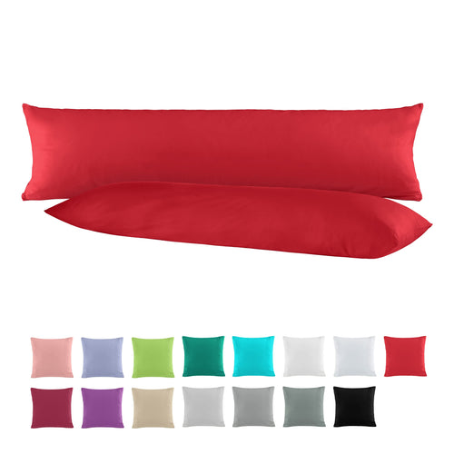 BaSaTex Baumwolle Renforcé Kissenbezug, 2er Pack, 40x40 cm, Bordeaux