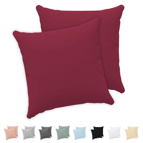 Twinzen - Kissenbezug 40x40cm - 2er Set - 100% Baumwolle - Anthrazit