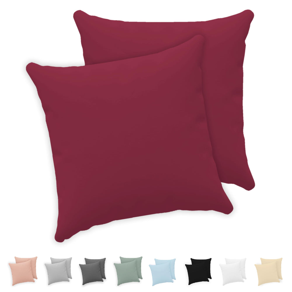 Twinzen - Kissenbezug 40x40cm - 2er Set - 100% Baumwolle - Anthrazit