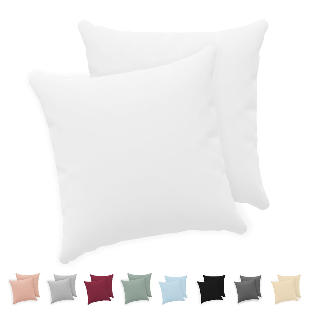 Twinzen - Kissenbezug 40x40cm - 2er Set - 100% Baumwolle - Anthrazit