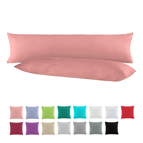BaSaTex Baumwolle Renforcé Kissenbezug, 2er Pack, 40x40 cm, Bordeaux
